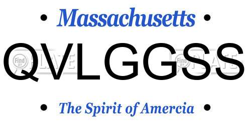 QVLGGSS Massachusetts License Plate