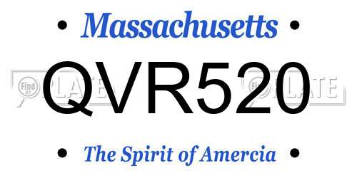 QVR520 Massachusetts License Plate