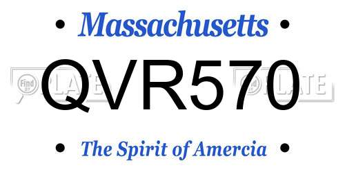 QVR570 Massachusetts License Plate
