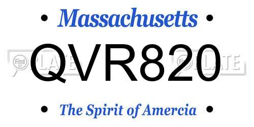 QVR820 Massachusetts License Plate