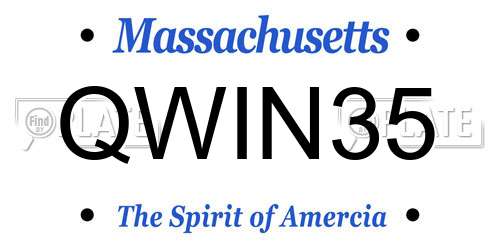QWIN35 Massachusetts License Plate