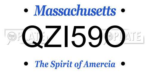 QZI59O Massachusetts License Plate