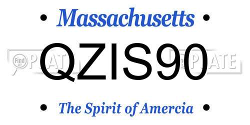 QZIS90 Massachusetts License Plate