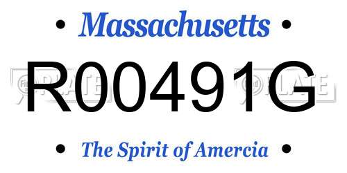 R00491G Massachusetts License Plate