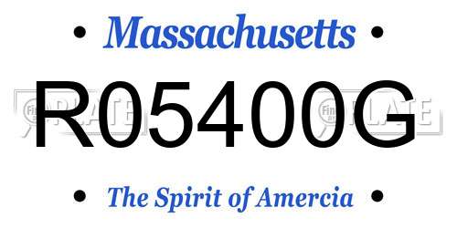 R05400G Massachusetts License Plate