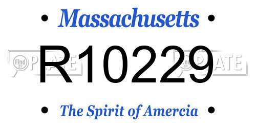 R10229 Massachusetts License Plate