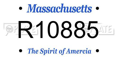 R10885 Massachusetts License Plate