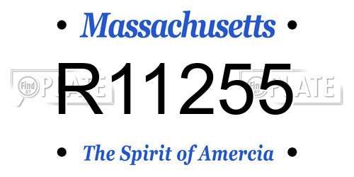 R11255 Massachusetts License Plate