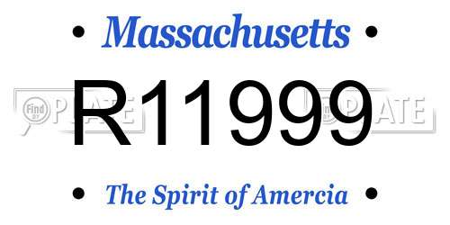 R11999 Massachusetts License Plate