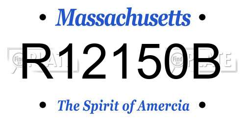 R12150B Massachusetts License Plate