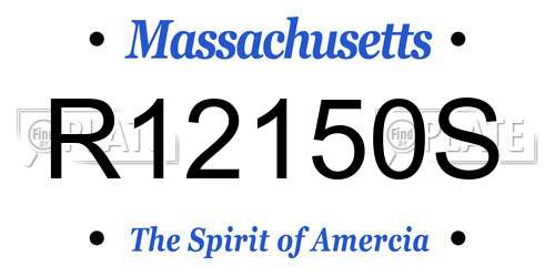 R12150S Massachusetts License Plate