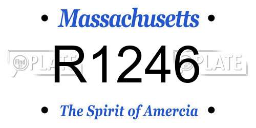 R1246 Massachusetts License Plate