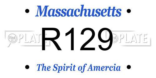 R129 Massachusetts License Plate