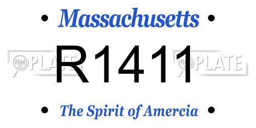 R1411 Massachusetts License Plate