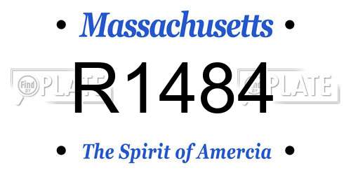 R1484 Massachusetts License Plate