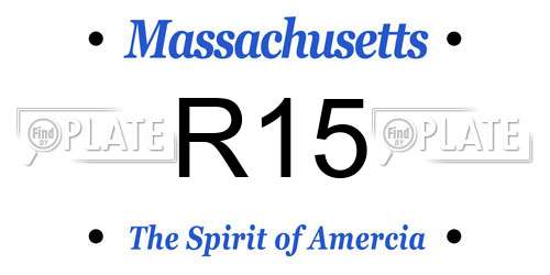 R15 Massachusetts License Plate