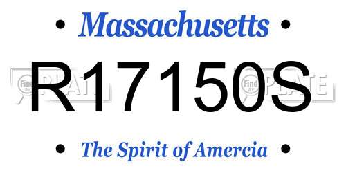 R17150S Massachusetts License Plate