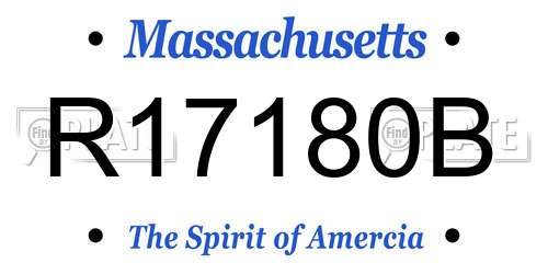 R17180B Massachusetts License Plate