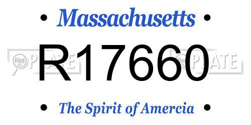 R17660 Massachusetts License Plate