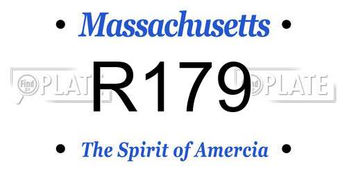 R179 Massachusetts License Plate
