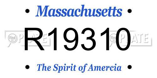 R19310 Massachusetts License Plate