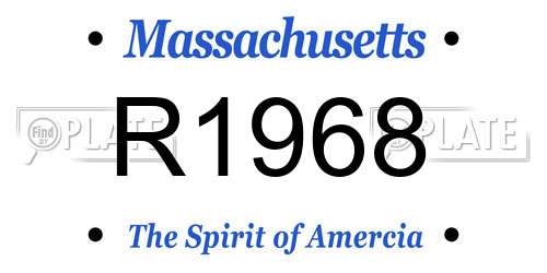 R1968 Massachusetts License Plate