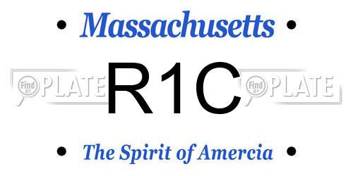 R1C Massachusetts License Plate