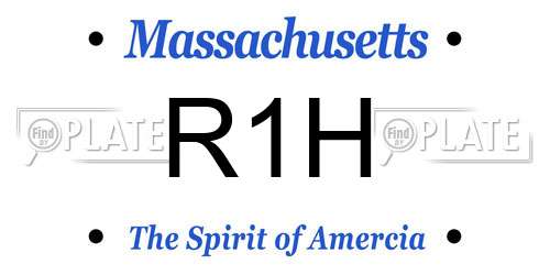 R1H Massachusetts License Plate