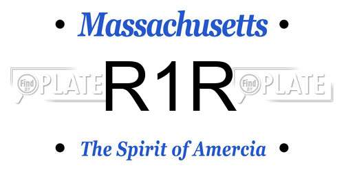 R1R Massachusetts License Plate