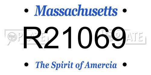 R21069 Massachusetts License Plate