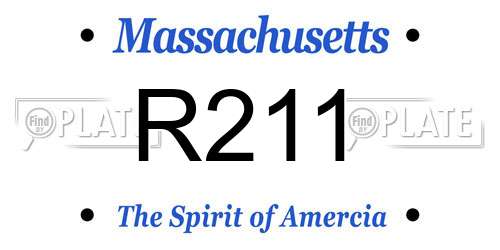 R211 Massachusetts License Plate