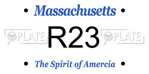 R23 Massachusetts License Plate
