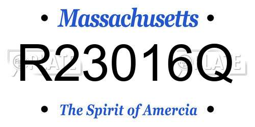 R23016Q Massachusetts License Plate
