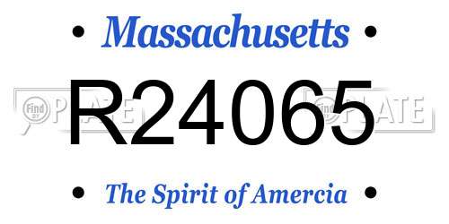 R24065 Massachusetts License Plate