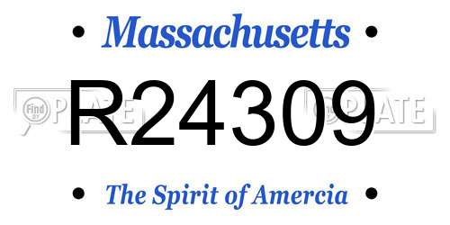 R24309 Massachusetts License Plate