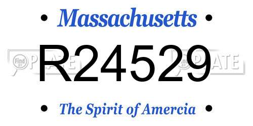 R24529 Massachusetts License Plate