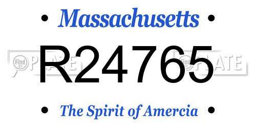 R24765 Massachusetts License Plate