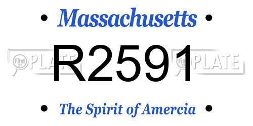 R2591 Massachusetts License Plate