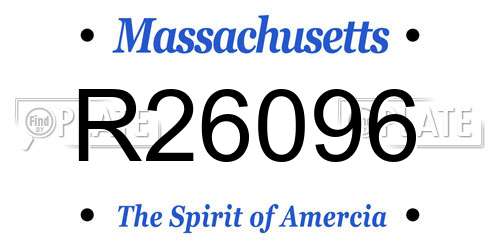 R26096 Massachusetts License Plate