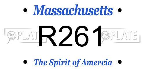 R261 Massachusetts License Plate