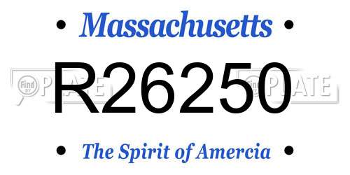 R26250 Massachusetts License Plate