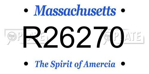 R26270 Massachusetts License Plate