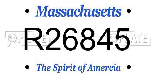 R26845 Massachusetts License Plate