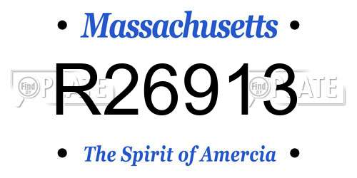 R26913 Massachusetts License Plate