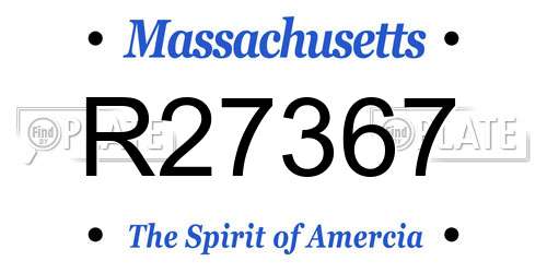 R27367 Massachusetts License Plate