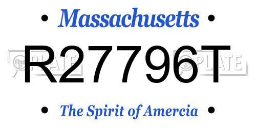 R27796T Massachusetts License Plate