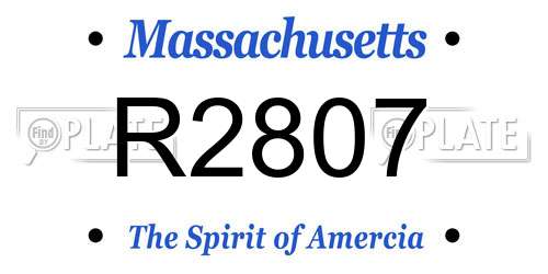 R2807 Massachusetts License Plate