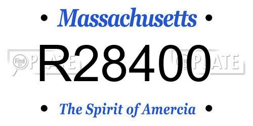 R28400 Massachusetts License Plate