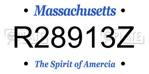 R28913Z Massachusetts License Plate