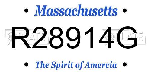 R28914G Massachusetts License Plate